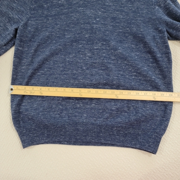 J. Crew Blue V-Neck Sweater Mens Size Large Slim Fit - Picture 7 of 12